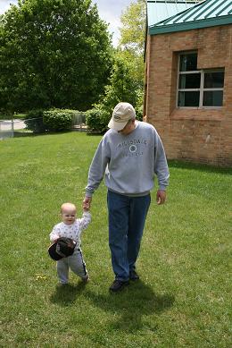 walking with grandpa