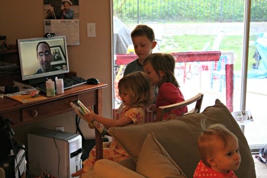Although no one was able to visit on her actual birthday, she got to video chat with Uncle Jason and Aunt Jennifer, Uncle Matthew, and Grandma and Grandpa W as she opened their presents.