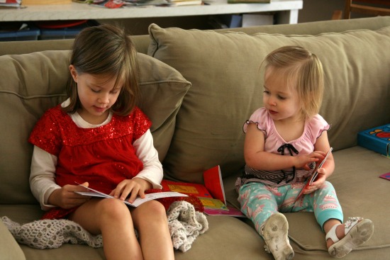 elizabeth reading to Janie