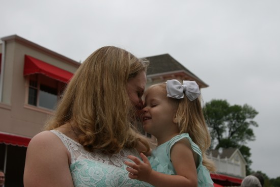 Janie and I had coordinating dresses, though Grandma had never seen my dress when she bought Janie's!