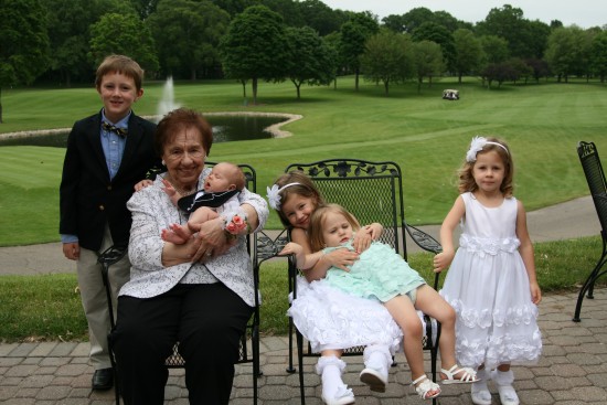 ...Nona with all FIVE great-grandchildren!...