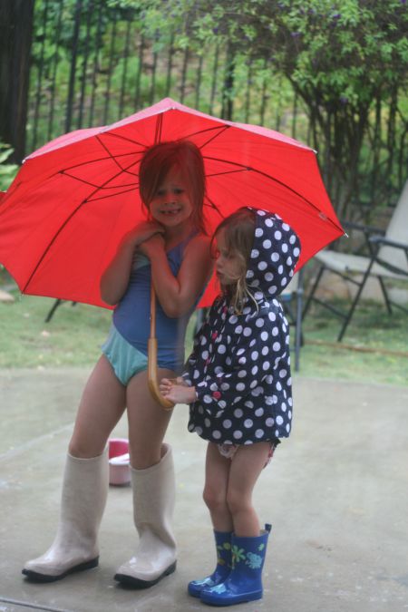 Our first summer rain.