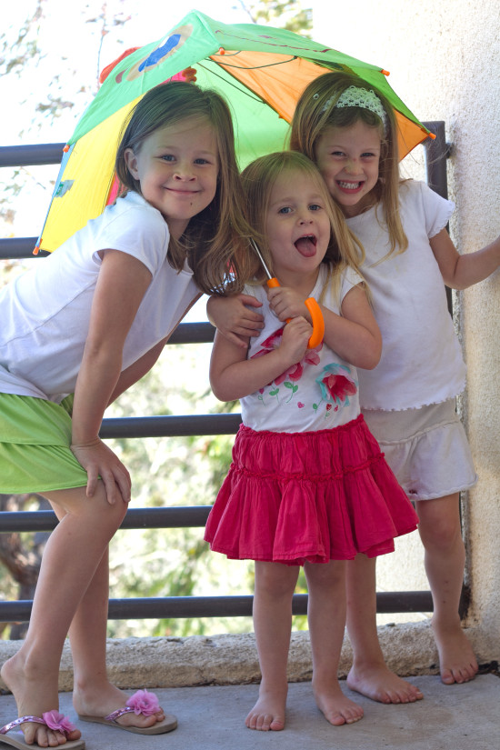 girls with an umbrella