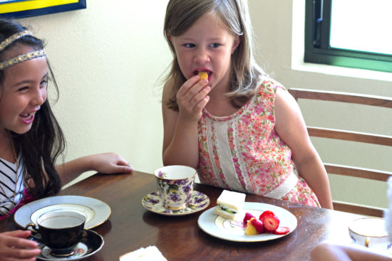 Lizzie and Charlotte tea party